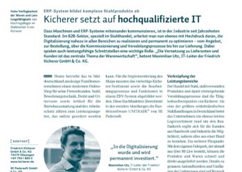 Textarbeit: Berichterstattung über eine Kundenreferenz im Bereich Warenwirtschaftssysteme